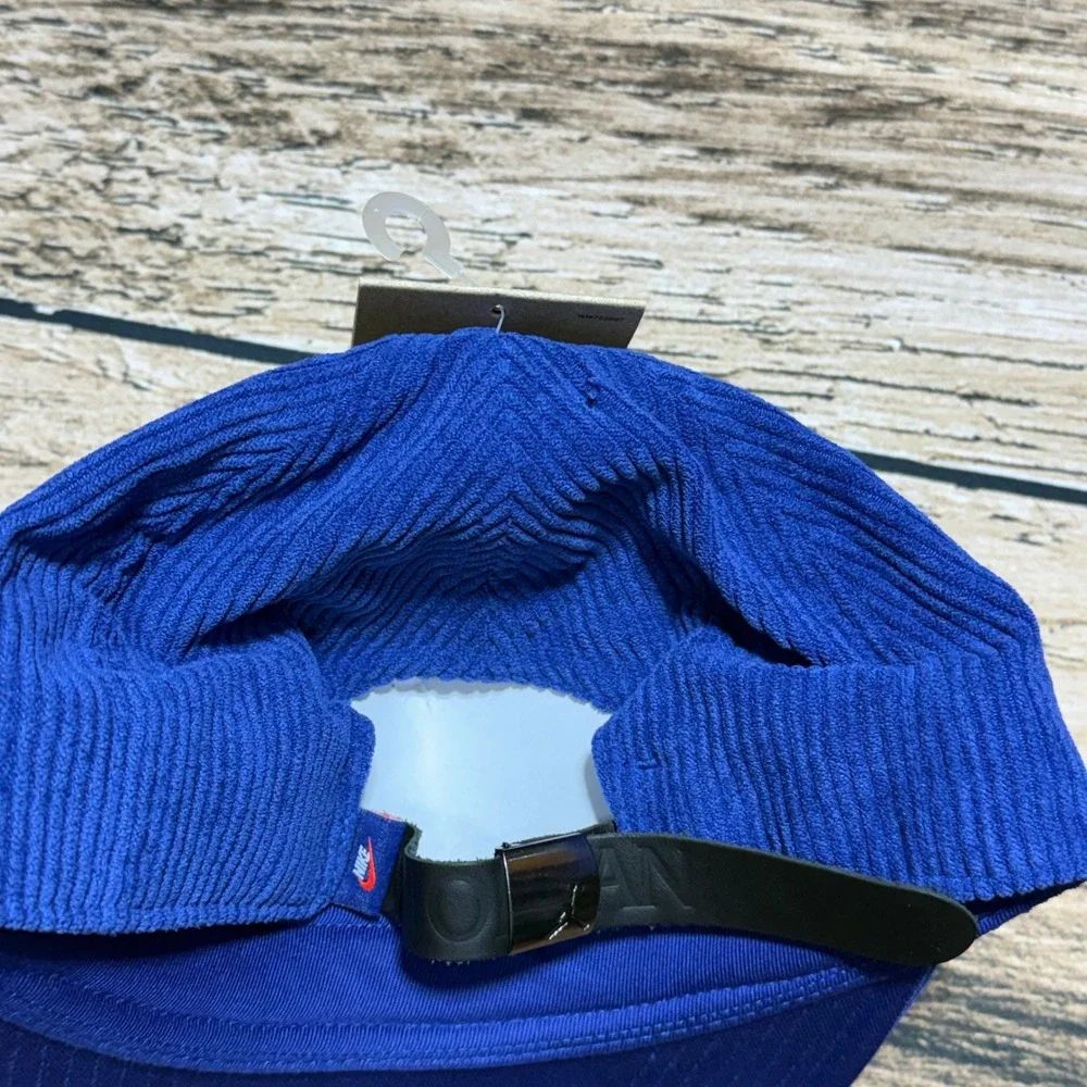 Nike Air Jordan Hat S/M Blue Corduroy Basketball Wings Strapback IB3937-485 NEW